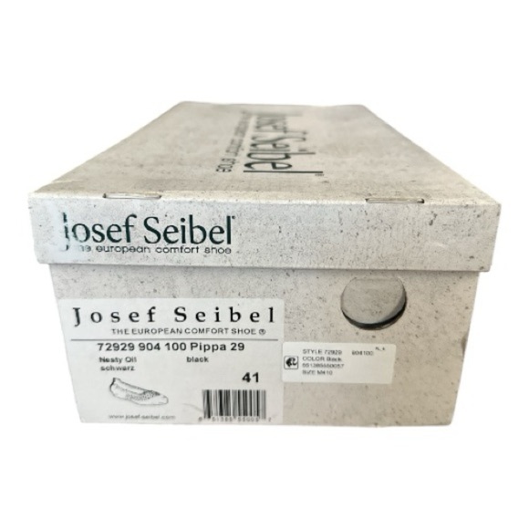 Josef Seibel Pippa 29 Black Perforated Leather Flats — US Women’s 8 & 9 & 10 - Picture 8 of 12